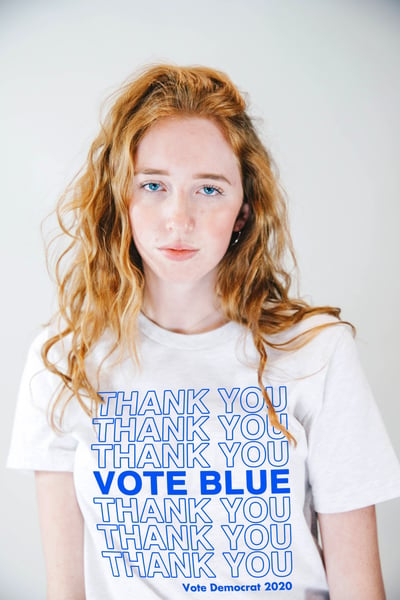 Image of THANK YOU Vote Blue Tee