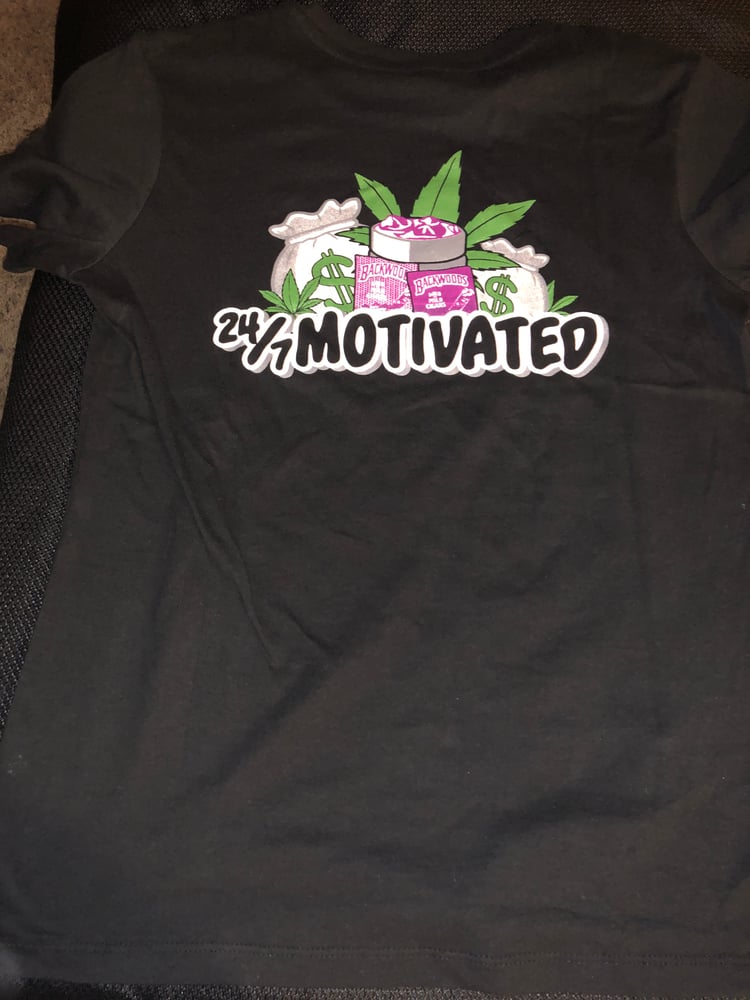 Image of 24/7 MOTIVATED FEMALE BLACK TEES