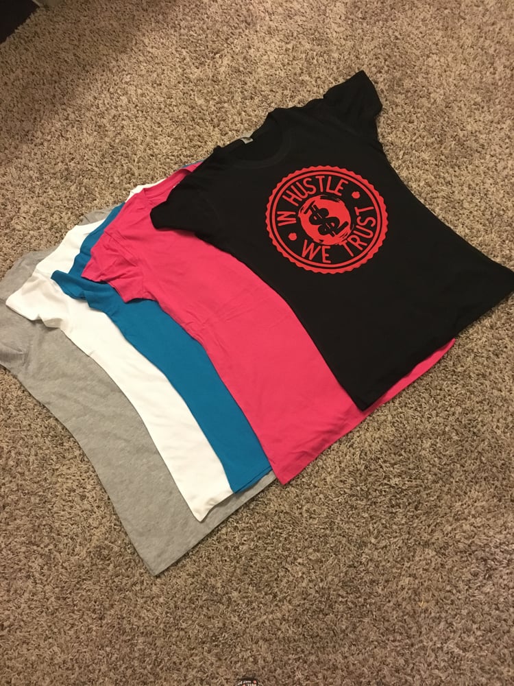 Image of “In Hustle we trust” Ladies Fitted Tee