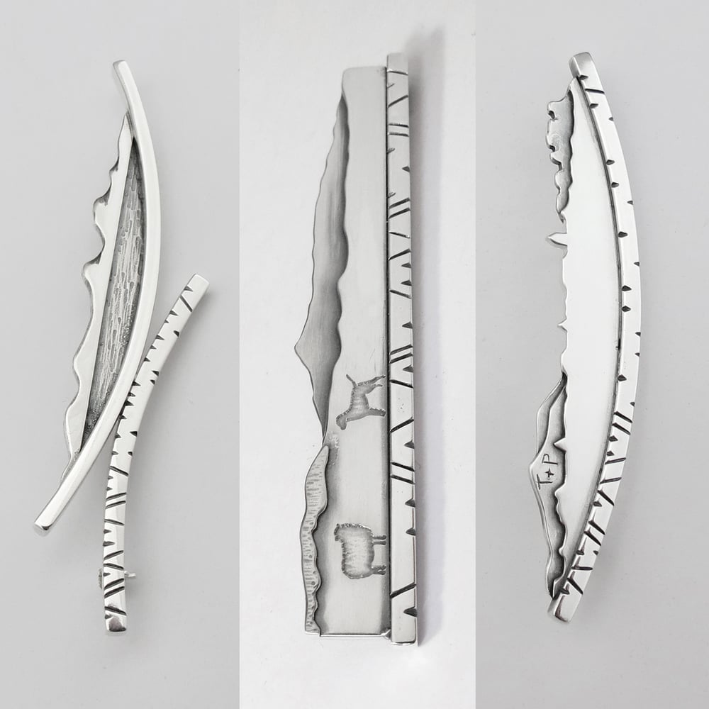 Image of Bespoke Edged Landscape Kilt Pins