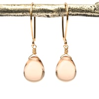 Image 1 of Blush glass earrings