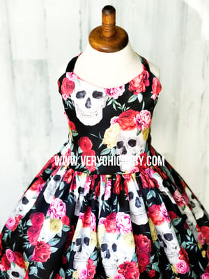 Image of Satin Skull Dress 
