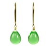 Apple green glass drop earrings