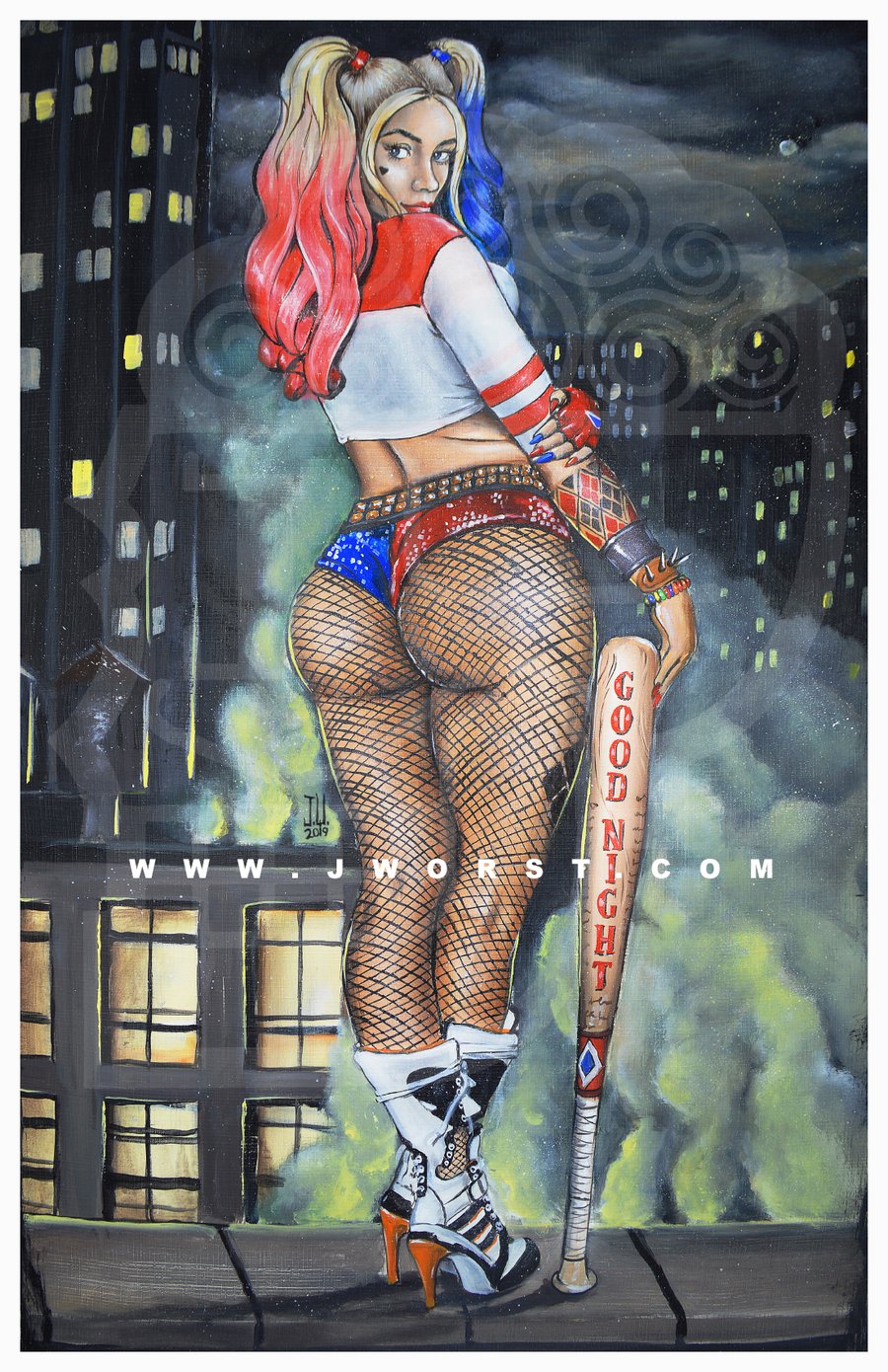 Image of JEREMY WORST Harley Quinn Painting 