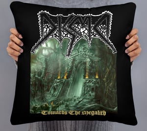 Image of DISMA - TOWARDS THE MEGALITH 18x18 Throw pillow