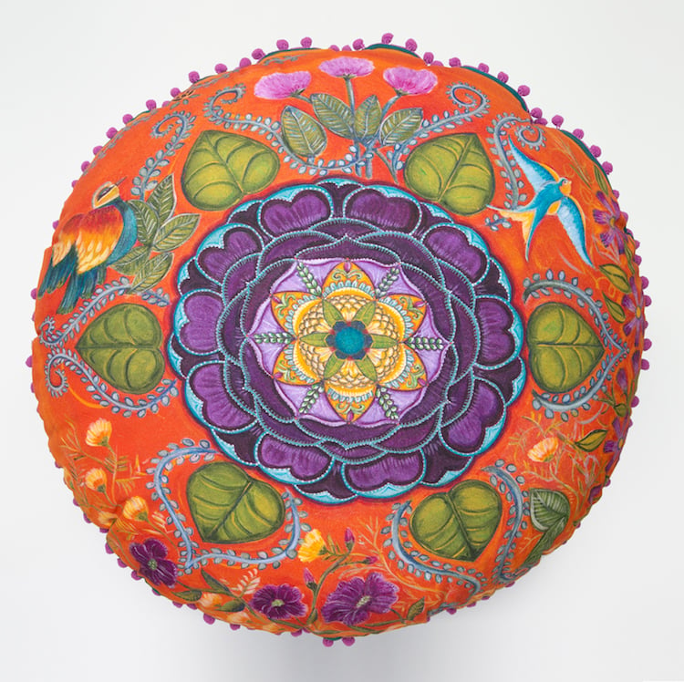 Image of "Rejuvenation and Joy" -  Wild Peony Meditation Cushion