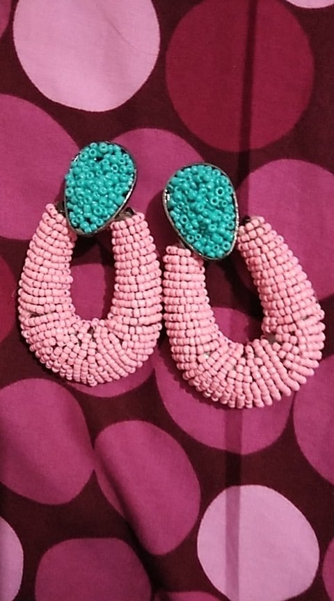 Image of Beaded Drop Earrings 