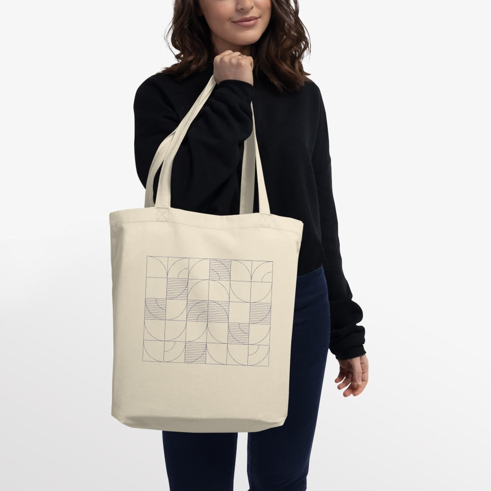 Geometric Harvest Organic Eco Tote Bag | Michael Grace & Co