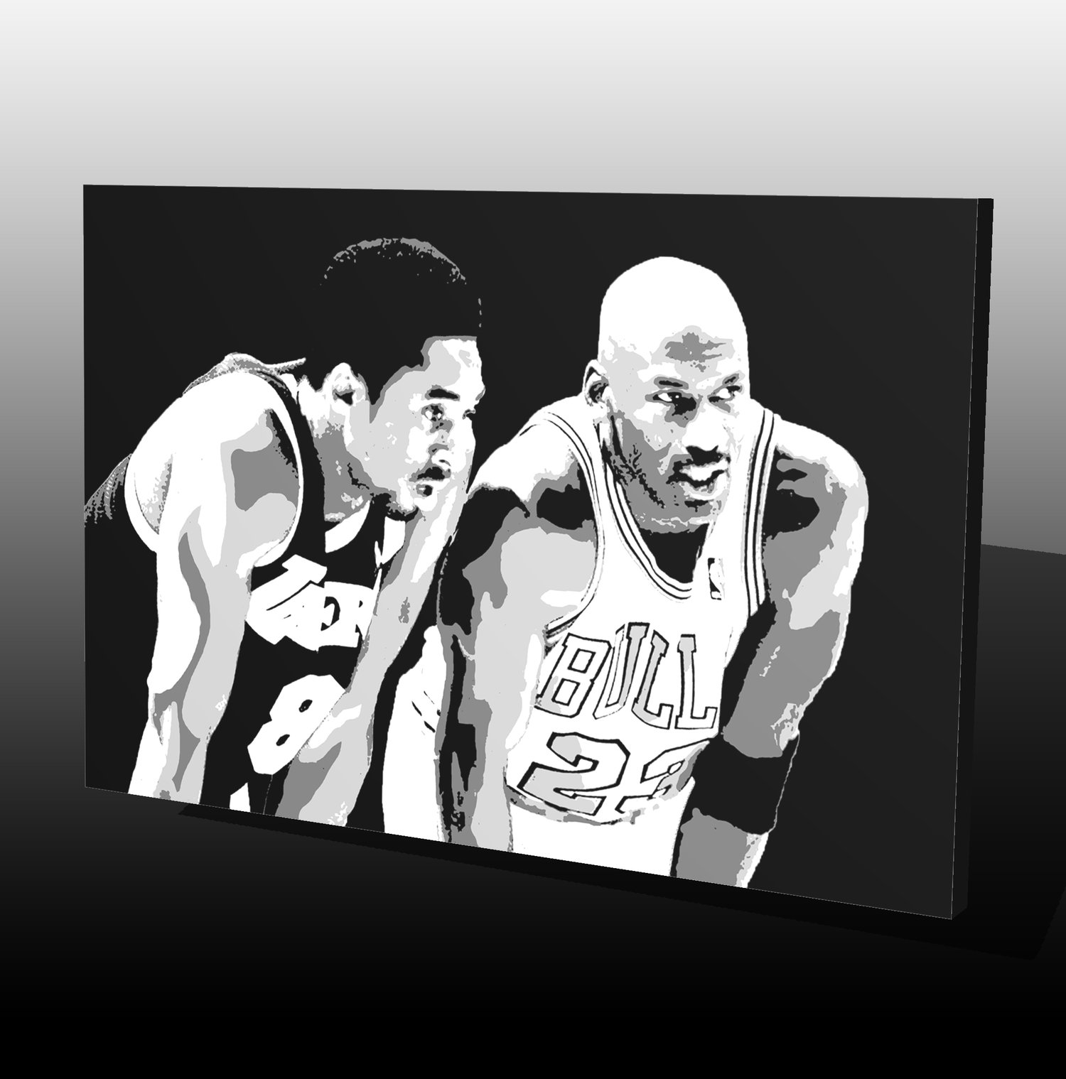 Michael Jordan Black & White Canvas Art