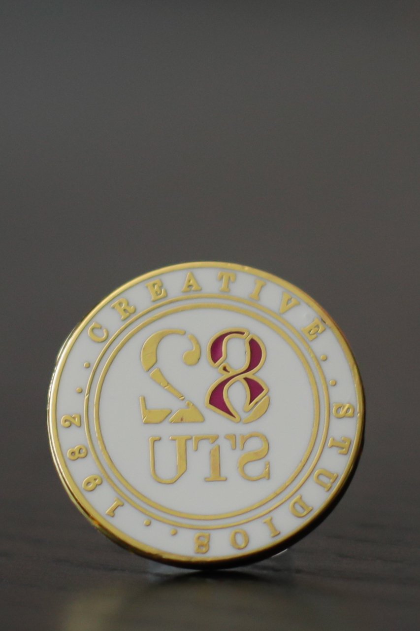 Image of 82Stu Pin - Gold and White