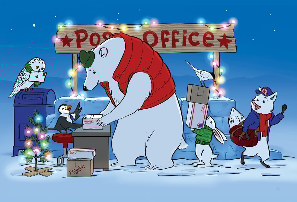 Image of Polar Post Postcard—Pack of 70