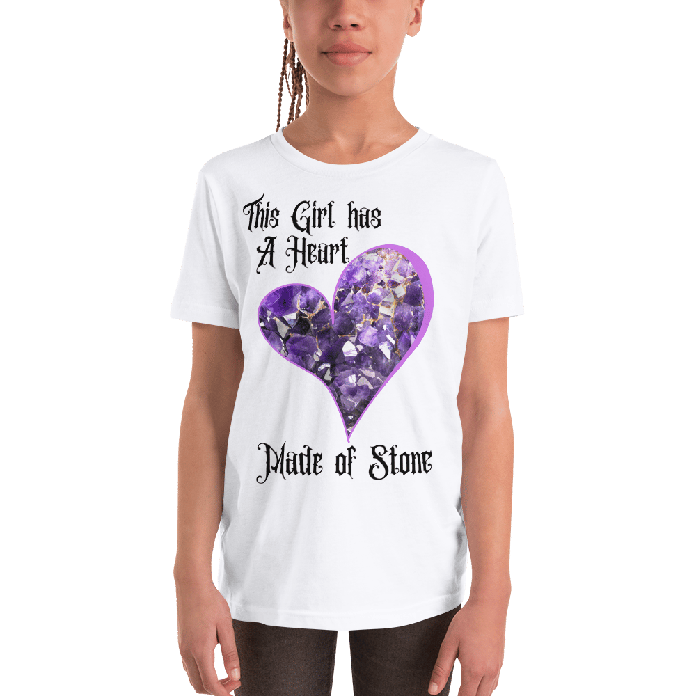Image of Heart Made of Stone Girls Gemstone Graphic Tshirt