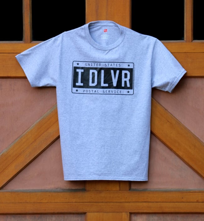 IDLVR License Plate Tee - Light Steel Heather