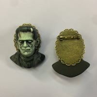 Image 1 of Frankenstein’s Monster in Color Brooch 