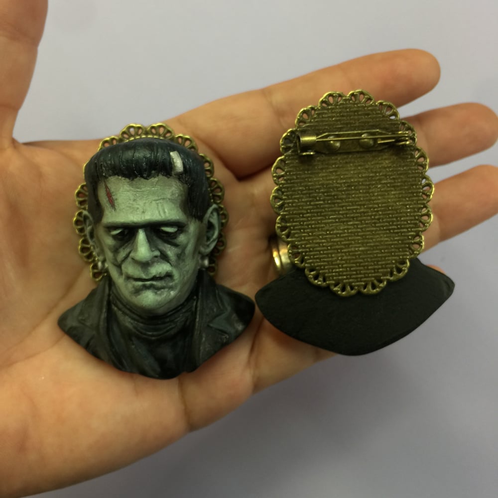 Frankenstein’s Monster in Color Brooch 