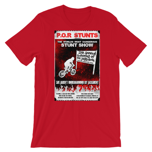 Image of P.O.R Stunts 'Juggalo Gathering' Flyer T-Shirt