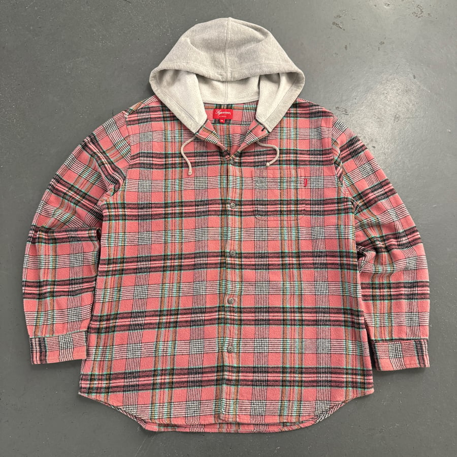 Image of Supreme Flannel Shirt hoodie, size XL