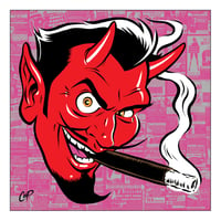 Image 1 of SMOKING DEVIL silkscreen print