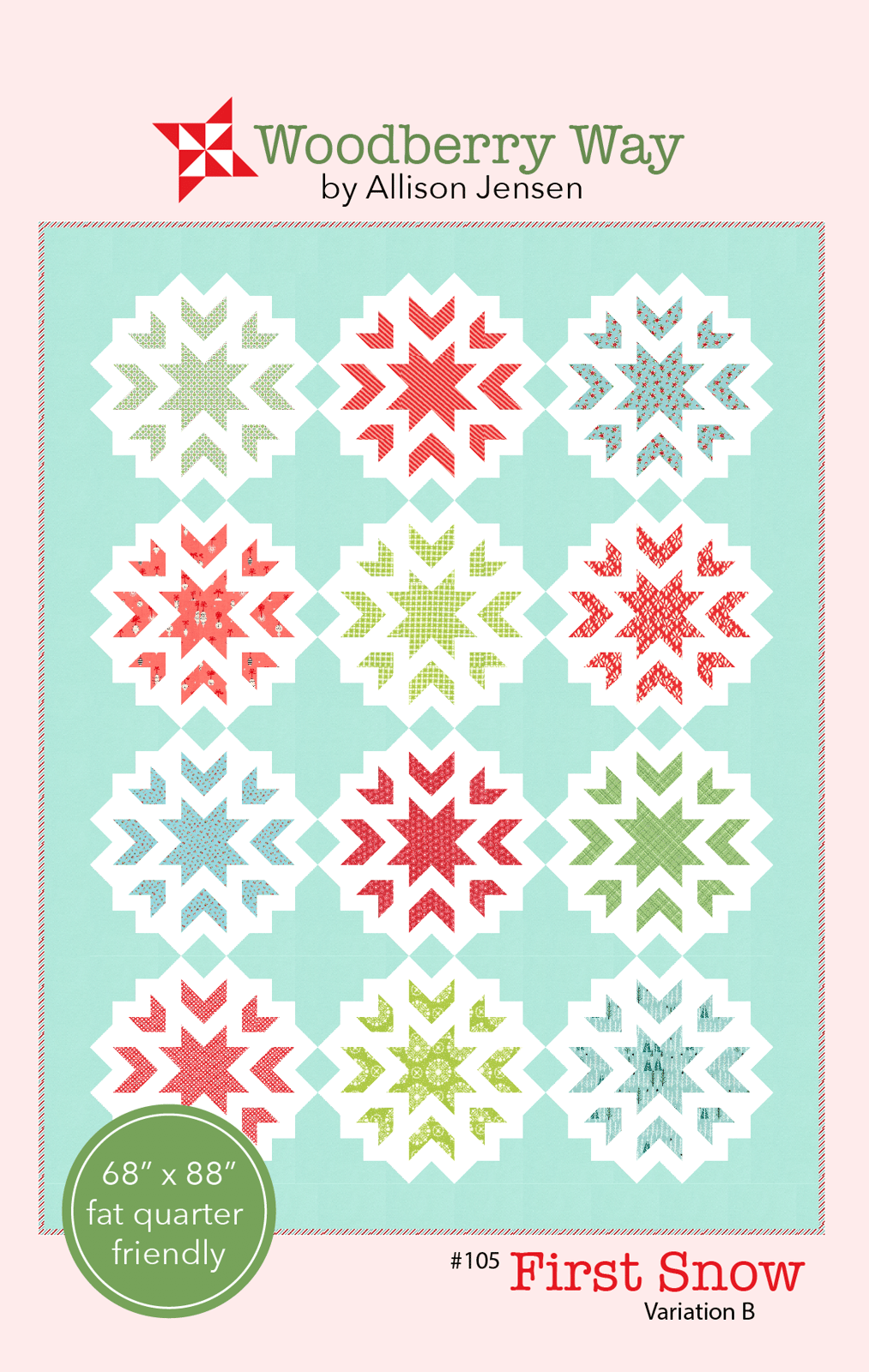 Woodberry Way — First Snow B PAPER Pattern