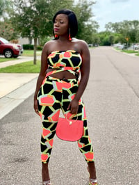 Image 1 of Piece me together jumpsuit (Neon)