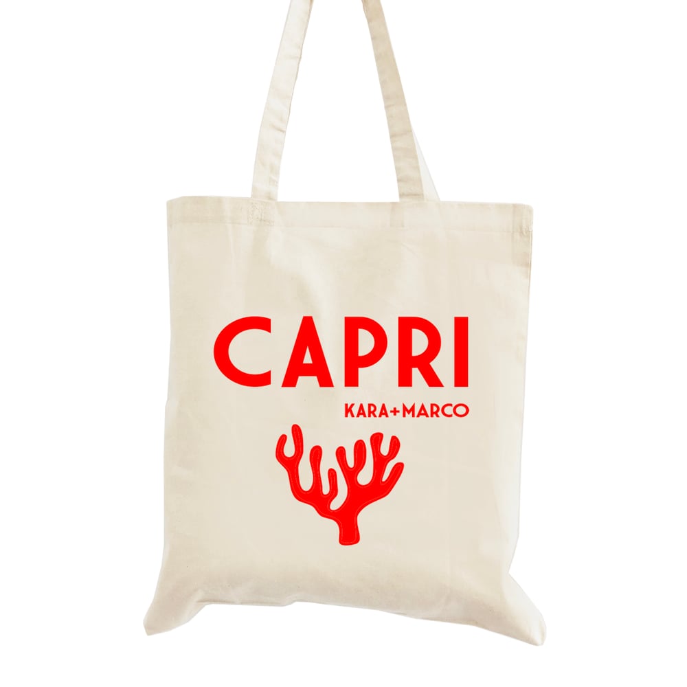 Image of Customizable Coral Wedding Welcome Tote Bag