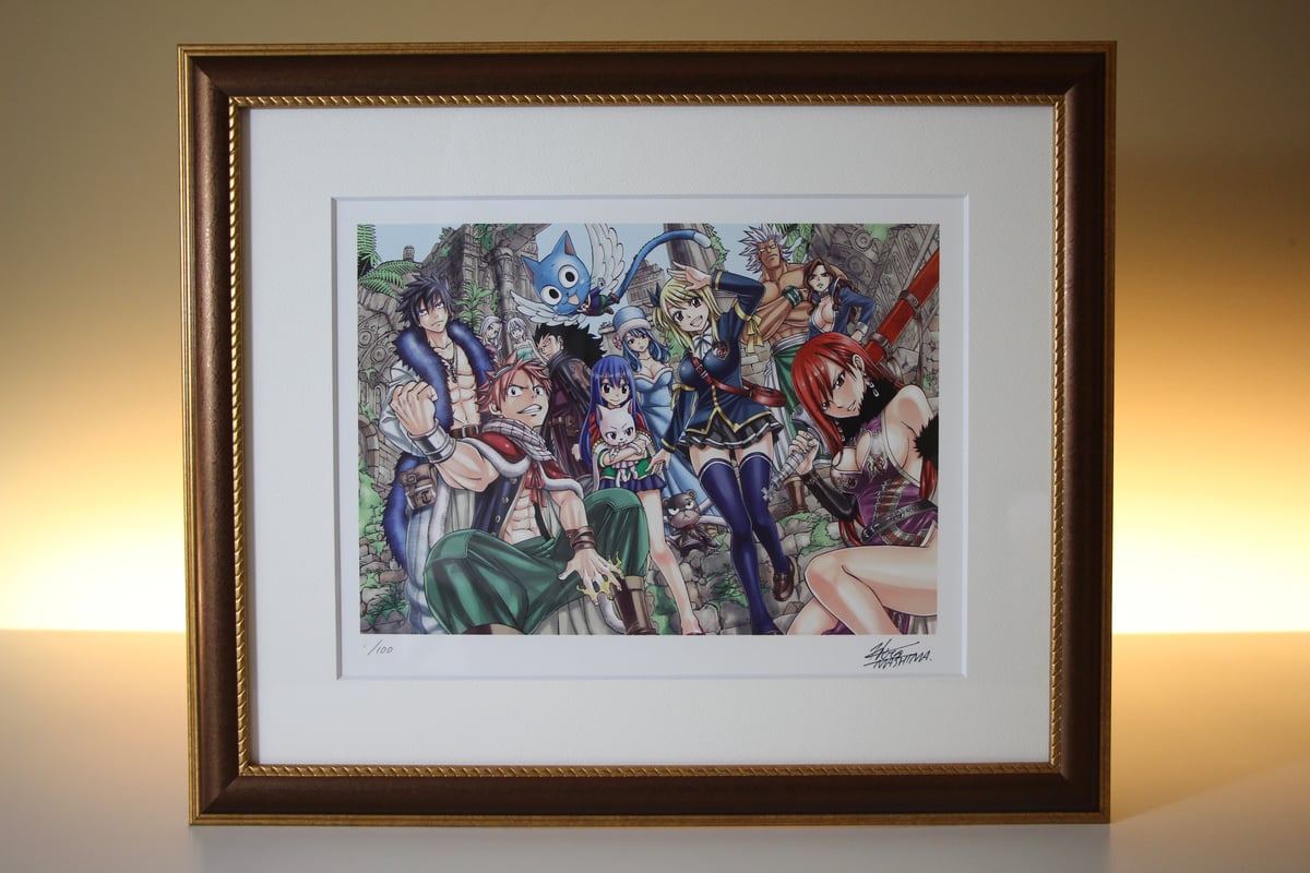 Image of Fairy Tail Guild SIGNED HIRO MASHIMA Japan Exhibition ART PIECE