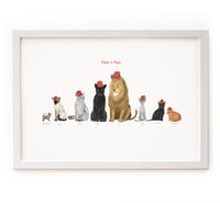 Cats in Hats Print