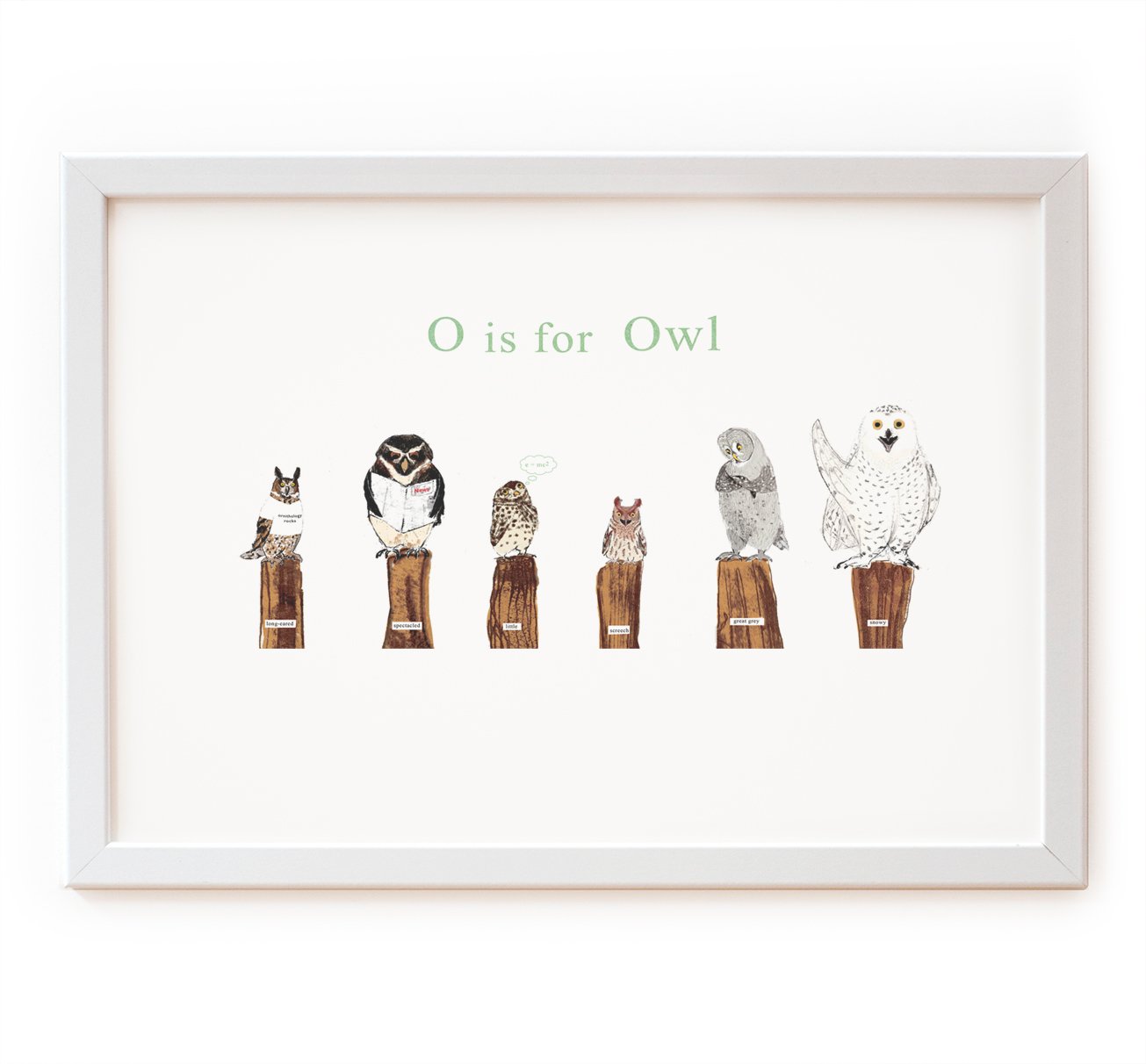 Image of O is for Owl Print