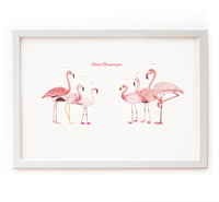 Pink Flamingos Print