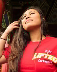 Image 2 of Deep Red Retro Logo T-Shirt