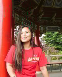 Image 3 of Deep Red Retro Logo T-Shirt