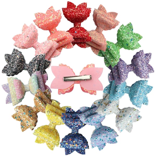 Image of 3.4 Inch Triple Layer Scallop Clip- 14 color choices 