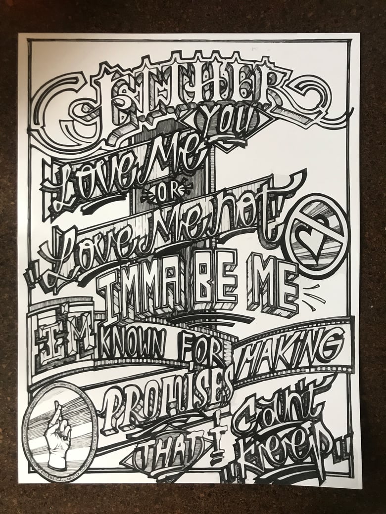 Image of 'Love Me or Love Me Not' Print.
