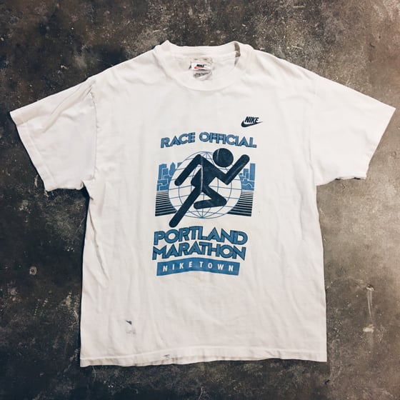 Image of Original 90’s Nike Portland Marathon Dual Branded Tee.