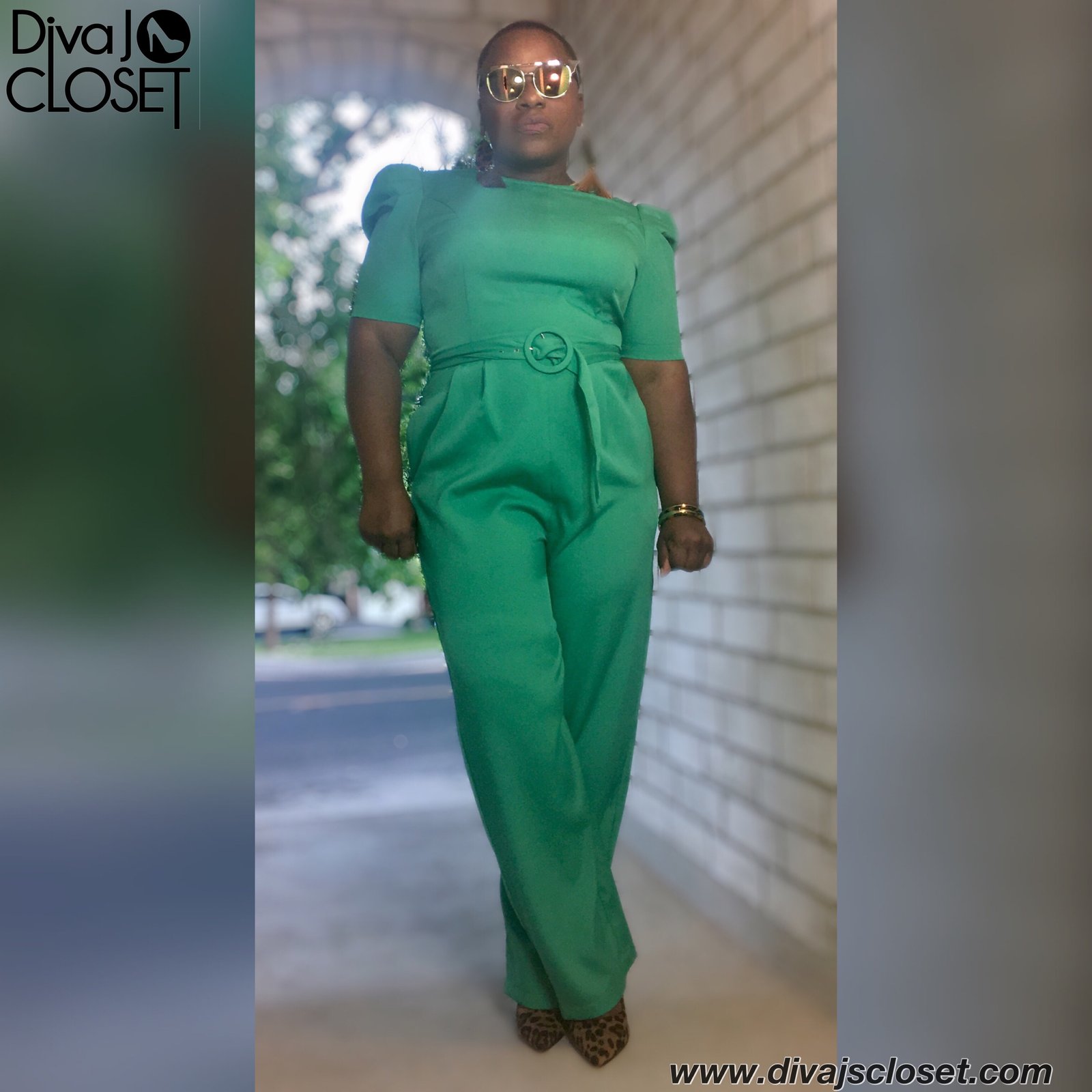 closet green jumpsuit