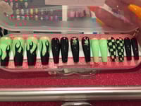 Playboy press on nails green