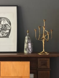 Image 5 of Seven-Arm Brass Candlestick of Organic Form