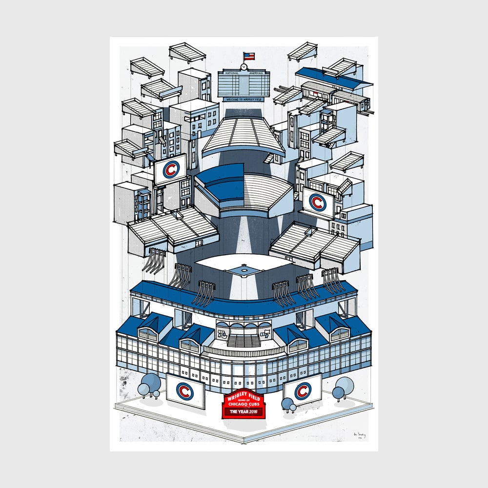 Image of Wrigley Field World Series Poster