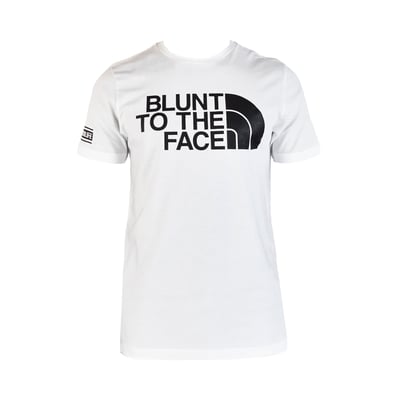 Image of Blunt to the face tee white/black