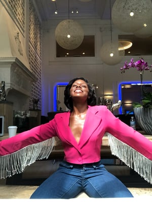 Image of ‘JAX’ Fulled Lined Crystal Crop Jacket