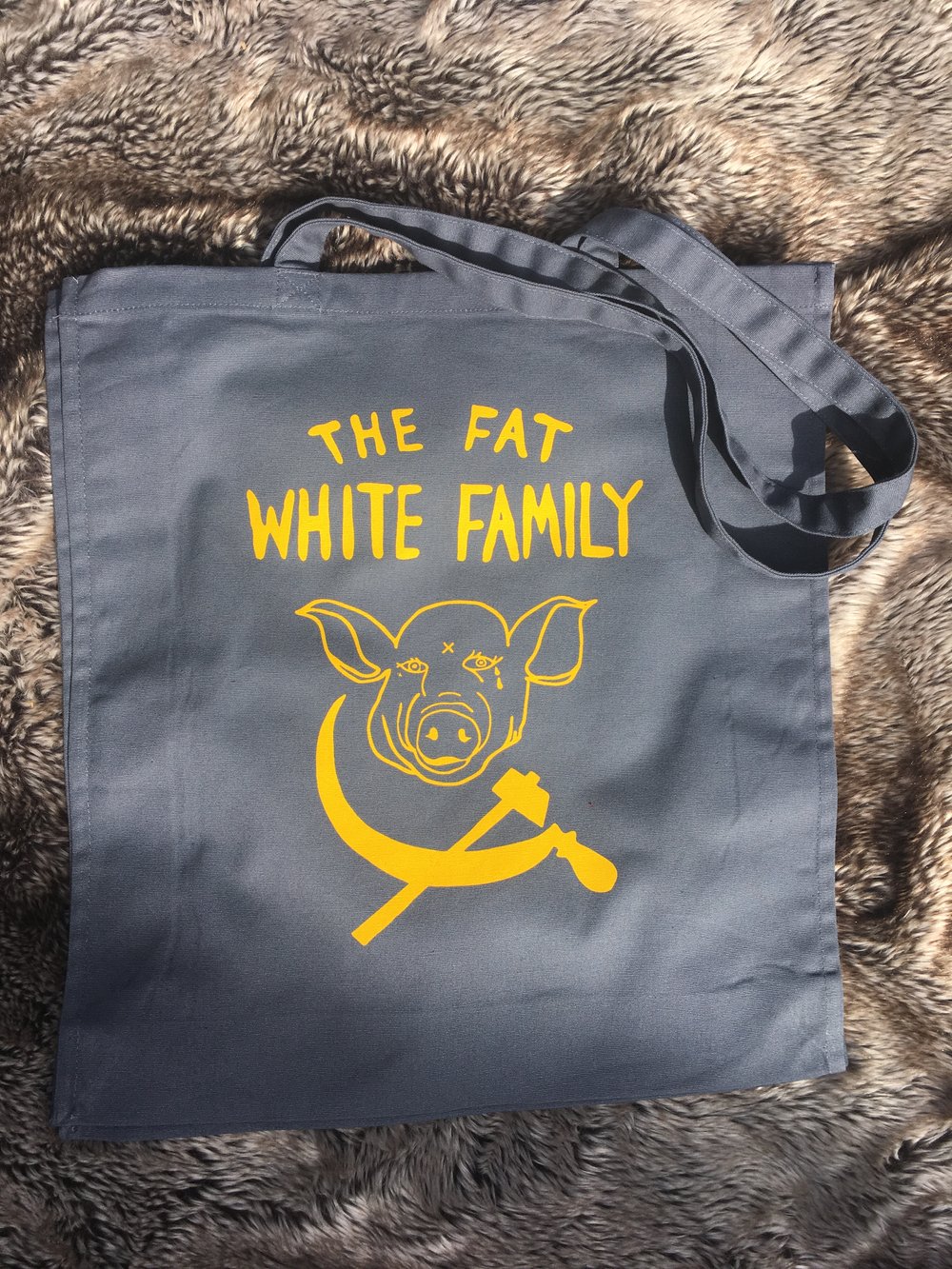 Fat White Family Heavy Duty Canvas Long-handled Shopping Bag