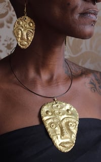 Image 1 of Large masked choker and earring sets 1