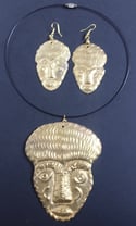 Large masked choker and earring sets 1