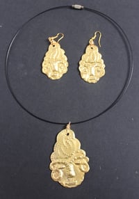 Image 2 of Small masked choker and earring set