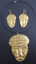  Large masked choker and earring sets 2