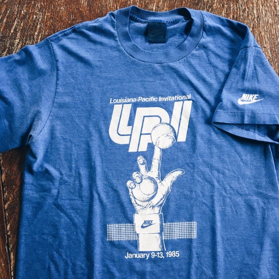 Image of Original 80’s Blue Tag Nike LPI Invitational Tee.