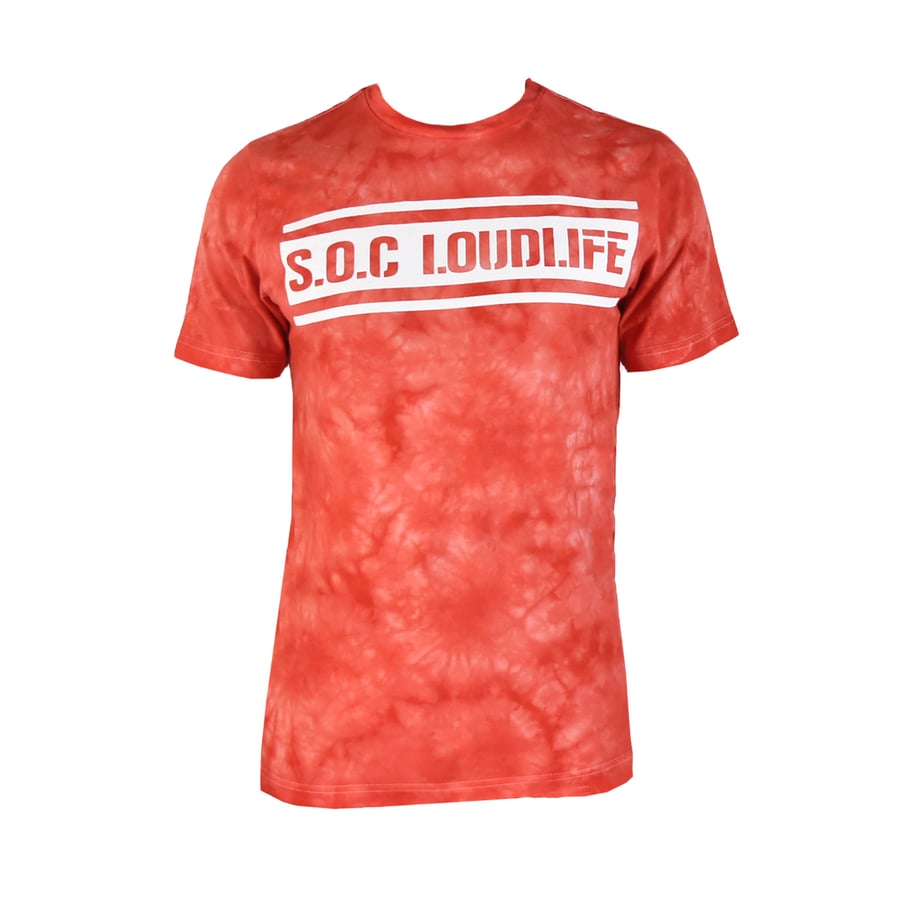 Image of S.O.C LOUDLIFE Tie dye tee (red/white)