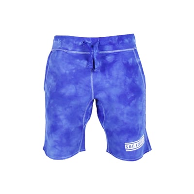 Image of S.O.C LOUDLIFE Marble Tie dye shorts (Royal/white)