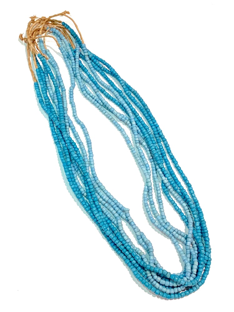 Image of Vintage Sky Blue Trade Beads Necklace