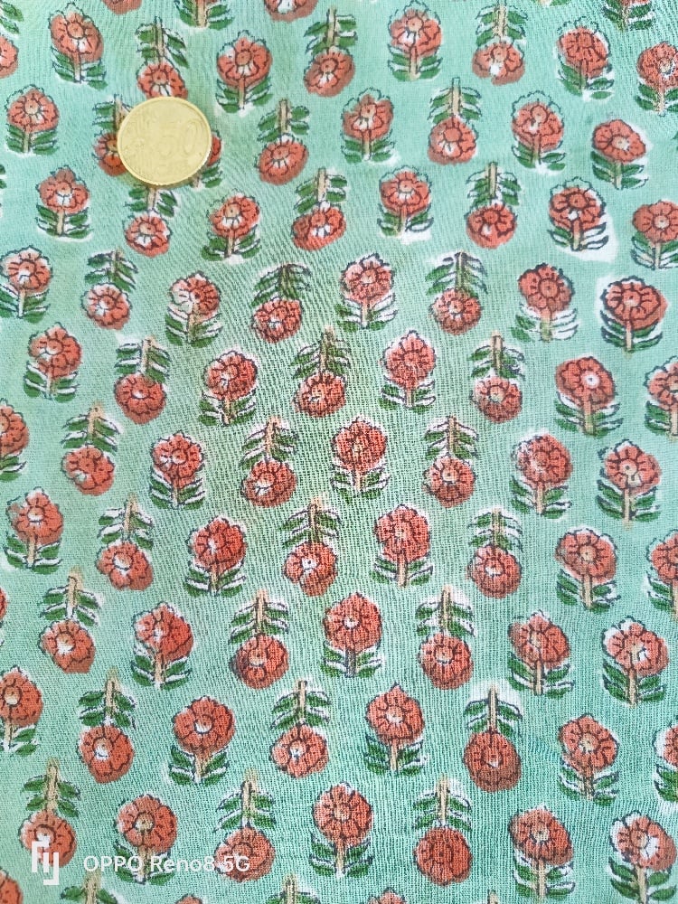 Image of Namasté fabric coquelicots